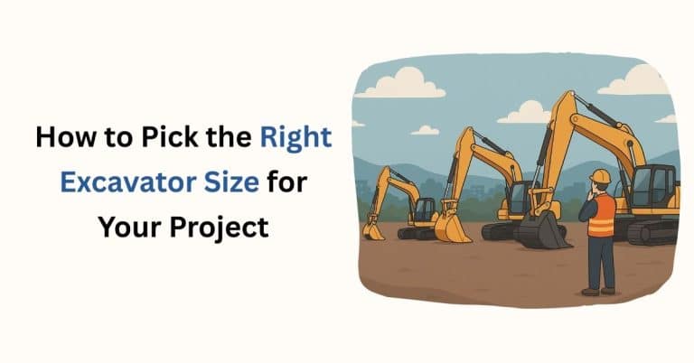 How to Pick the Right Excavator Size for Your Project