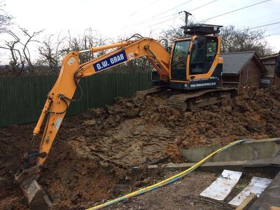 Grab excavator