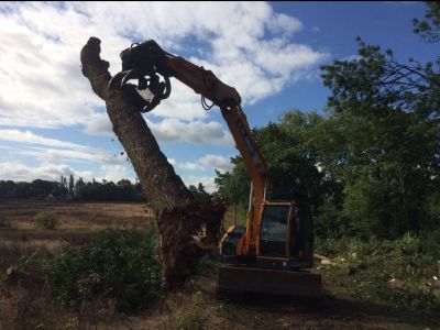 Grab excavator
